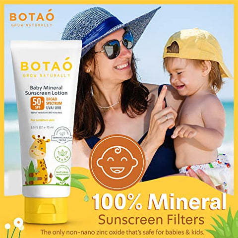 BOTAO - Protetor Solar Mineral para Bebês com Pele Sensível – Kit com 2 Unidades