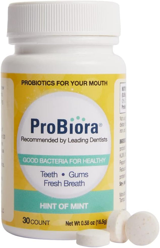 ProBiora Health - ProBiora: Probióticos Orais para Dentes e Gengivas | Saúde Oral Melhorada | Tratamento para Mau Hálito em Adultos | ProBiora3 Patenteado | Clareamento Dental | 100% Natural