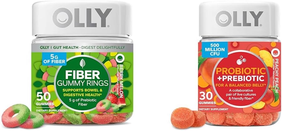 Fiber Gummy Rings – 5g de Fibra Prebiótica, FOS (Fruto-oligossacarídeos), Suporte Digestivo - OLLY