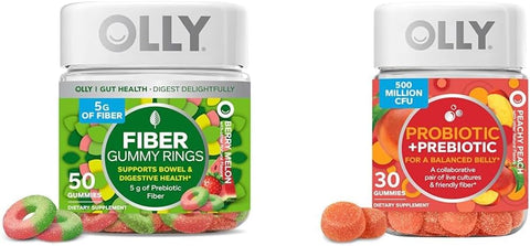Fiber Gummy Rings – 5g de Fibra Prebiótica, FOS (Fruto-oligossacarídeos), Suporte Digestivo - OLLY
