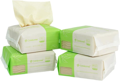 careboree - 400 Unidades de Lenços de Algodão Multiuso Careboree Não Branqueados para Bebês, Tamanho Pequeno, Sem Perfume