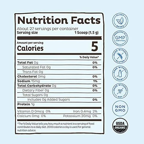 Blue Spirulina em Pó Orgânico USDA, Ficocianina – Superfood Vegano de Algas – Corante Natural para Smoothies - KOS