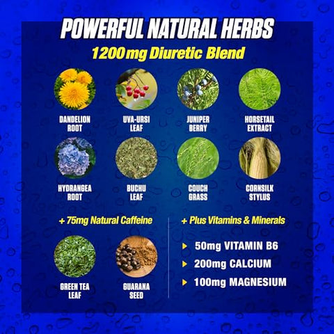 Maximum Human Performance - MHP Xpel: Diurético Máxima Força para Alívio da Retenção de Água, Suporte para Perda de Peso, com Vitamina B-6, Potássio, Raiz de Dente-de-leão, 80 Cápsulas