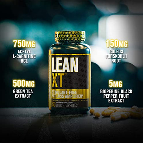 Lean-XT: Queimador de Gordura Livre de Cafeína – Suplemento para Perda de Peso sem Estimulantes, Inibidor de Apetite - Jacked Factory
