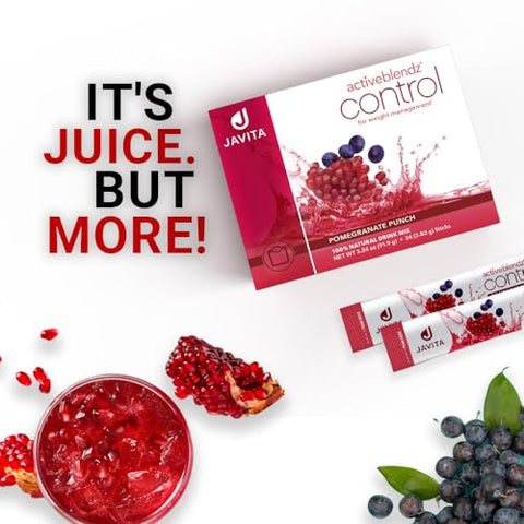 ActiveBlendz Control Pó de Romã – Bebida Instantânea de Frutas Feita de Uva | Marca Javita - Javita