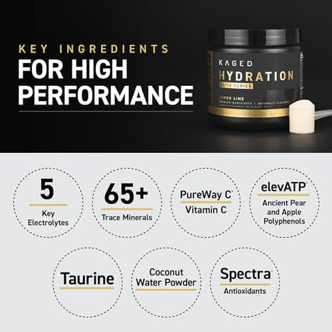 Electrolytes: Hidratação Elite em Pó Premium, Treino Intra e Pós, Limão e Lima, 30 Porções - Kaged