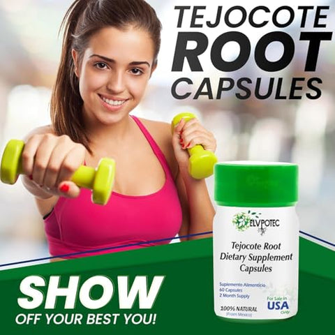 Raiz de Tejocote Original Mexicana ELVPOTEC para Perda de Peso – Cápsulas de Limpeza de 60 Dias | Suporte para Intestino e Cólon | Detox Avançado para o Intestino | Dieta Original Mexicana