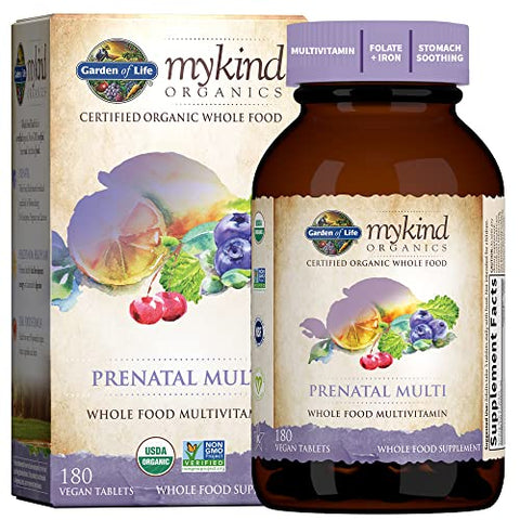 Organics – Multivitamínico Pré-Natal para Mulheres com Vitamina D3, B6, B12, C – 60 cápsulas - Garden of Life