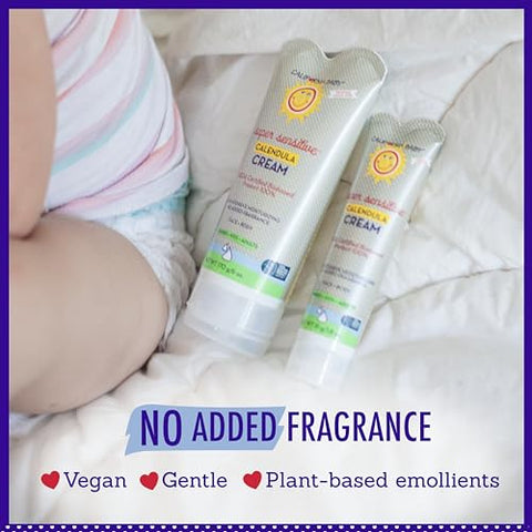 Creme de Calêndula (Sem Perfume) | Creme Suavizante para o Rosto do Bebê | 100% à Base de Plantas | Calêndula Orgânica Aloe Vera | Loção Sem Perfume para Pele Sensível | Hipoalergênica - California Baby