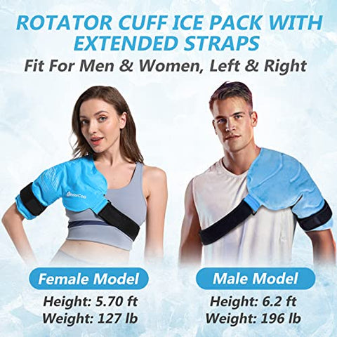 RelaxCoo - Gelo Terapia Frio para Lesões no Ombro – Bolsa de Gelo Reutilizável para Manguito Rotador