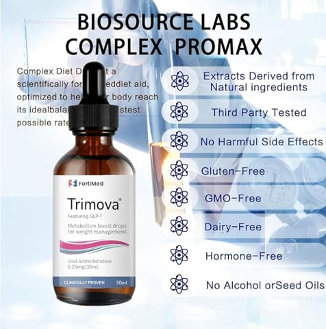 Generic - Trimova Gotas Naturais para Acelerar o Metabolismo – Suplemento para Homens e Mulheres (30 ml – Embalagem com 1 unidade)