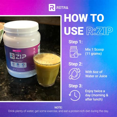 Detox Cleanse Zip Canister – Energético Vegano e Sem Glúten para Apoiar um Sistema Imunológico Já Saudável, Melhorar a Saúde Intestinal e o Humor – Sabor Berry Breeze – 360g - RETRA