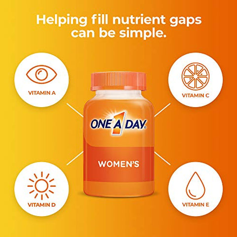 ONE A DAY - Multivitamínico Feminino One A Day Gummies com Vitaminas A, C, D, E e Zinco para Suporte à Saúde Imunológica e Cálcio