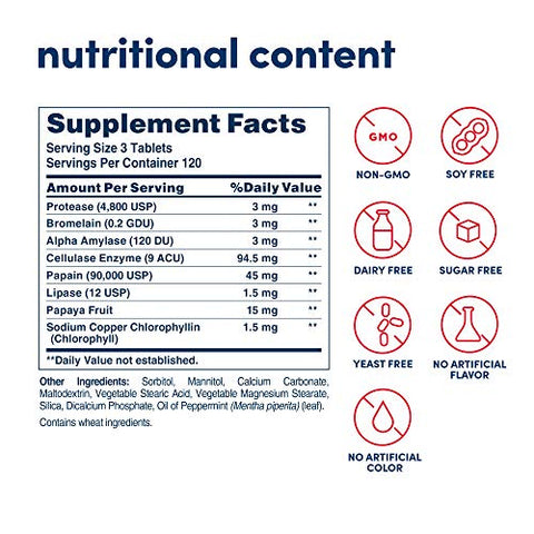 Super Papaya Enzyme Plus – Comprimidos Mastigáveis de Sabor Natural de Papaia – Promove a Digestão – 60 comprimidos - American Health