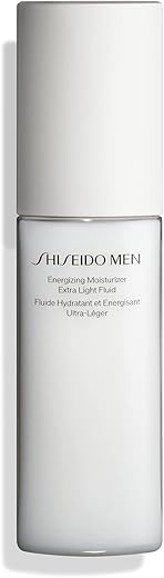 Shiseido Men Energizing Moisturizer Extra Light Fluid 100 mL – Reduz a aparência de linhas finas e opacidade