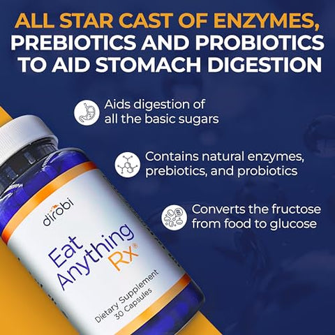 Xylose Isomerase Enzimas para Melhor Digestão de Lactose, Gordura e Proteína – Suplemento FODMAP - Dirobi