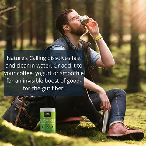 NATURE'S CALLING - NATURE’S CALLING – Suplemento de Fibra Natural | Suave | Não-OGM | Baixo FODMAP | Sunfiber | Prebiótico, 30 Porções (210g)