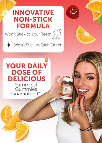 Gomas de Vitamina B12 Extra Forte 3000mcg – Energia Diária Deliciosa e Estímulo ao Metabolismo – Vegan B12 Methylcobalamin 60ct - Lunakai
