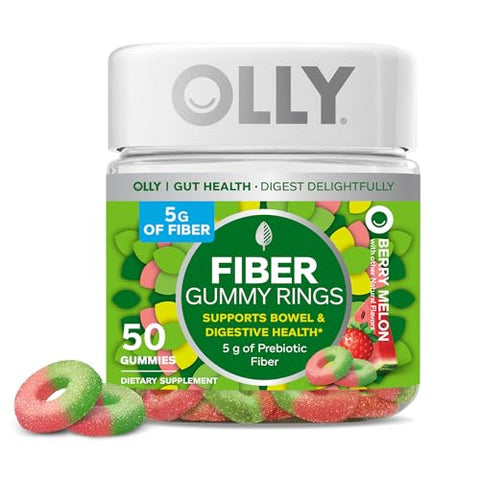 Anéis de Goma de Fibra 50ct – Rico em Fibras, Delicioso e Nutritivo - OLLY