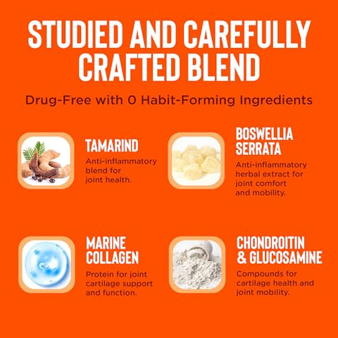 Flexium – Suporte Rápido às Articulações, Livre de Medicamentos, com Mistura CurcuTame, Promove Flexibilidade e Função Articular, 60 Cápsulas - Relaxium