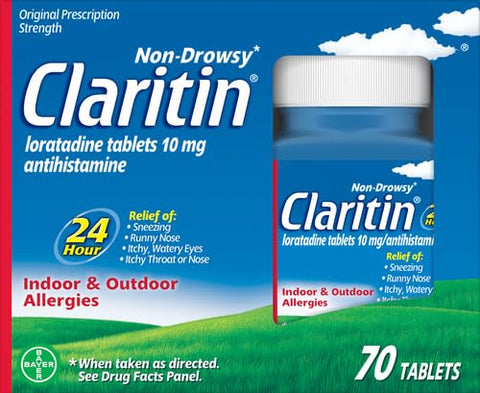 24 Horas Comprimido Antialérgico Não Sonolento, 70 Unidades - Claritin