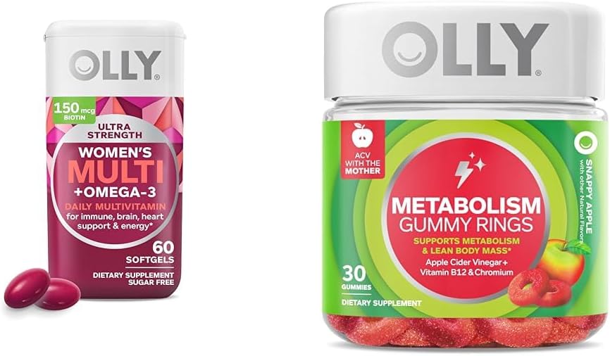 Ultra Mulheres Multi Softgels, Saúde Geral e Suporte Imunológico – 60 cápsulas - OLLY