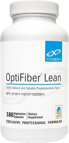 OptiFiber Lean – Cápsulas de Fibra Diária para Saúde Digestiva e Suporte ao Metabolismo do Colesterol – Limpeza Intestinal (180 Cápsulas de Fibra) - XYMOGEN