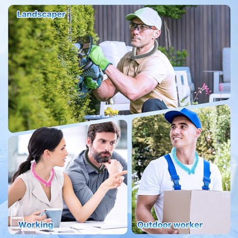 HAKT - Tubo Refrescante para Pescoço, Envoltório Refrescante para Pescoço para o Verão Quente, Anel de Gelo Reutilizável para Pescoço a 18℃/64℉ para Esportes ao Ar Livre e Trabalhadores Externos (Azul)