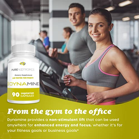 Pure Nootropics - Dynamine 100 mg Cápsulas (90) | Energia Aumentada, Foco | Ácido Metiliberina | Marca Dynamine