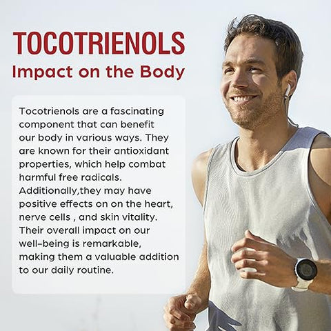Kroppssund - Tocotrienol Full Spectrum – Tecnologia de Fusão Avançada, Vitamina E-Tocotrienol 800mg, Antioxidante Poderoso, Cardiovascular, Alta Taxa de Absorção – 120 Cápsulas