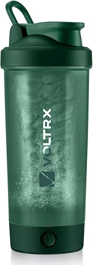 Garrafa Agitadora de Proteína, Misturador Elétrico Recarregável USB C para Shake de Proteína, Copos para Shakes de Proteína e Substitutos de Refeição, Livre de BPA, 700ml - VOLTRX