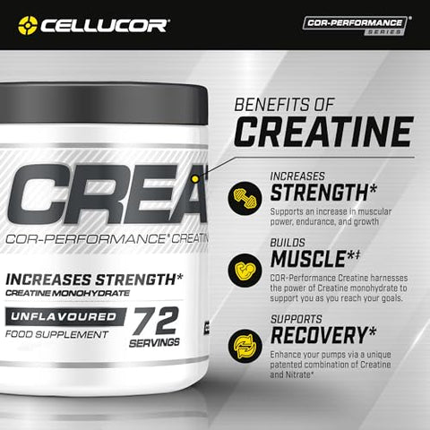 Cor-Performance Creatine Monohidratada para Força e Crescimento Muscular, 72 porções  Líder em Suplementos - Cellucor