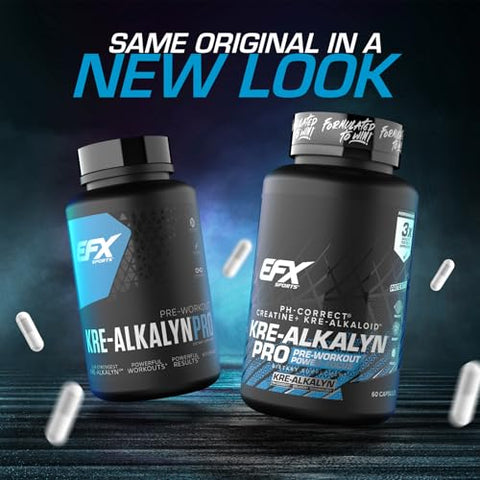 Kre-Alkalyn Pro | Creatina Monohidratada em Cápsulas pH Correto | Pré-treino para Construção Muscular Masculina - EFX Sports
