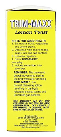 Body Brkthrough - Trim-Maxx Limão Twist, 70 sacos – Emagrecedor Natural, Detox e Energizante | 70g