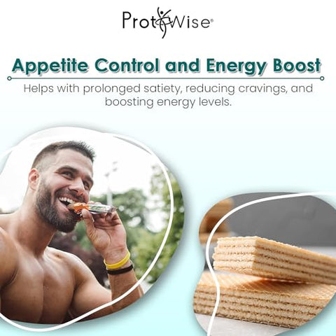 Barra Crocante de Wafer com Proteína | 5 Unidades | Perda de Peso, Dieta KETO Amigável, Lanche Controlador de Fome | 200 Calorias, 15g Proteína, Baixo Carboidrato, Baixo Açúcar (Chocolate) - ProtiWise