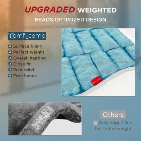 Aquecedor Elétrico Ponderado XXL Comfytemp para Alívio de Dor nas Costas, 22″x33″, FSA HSA Elegível, 2H Auto-Off, Envoltório Aquecido Grande para Costas, Presentes de Aniversário para Mulheres