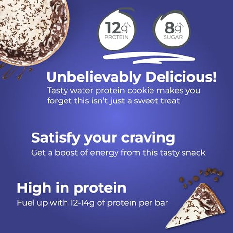 Barras de Wafer de Proteína, Snacks de Alta Proteína com Sabor Delicioso, Cheesecake de Chocolate Chip, 40g (12 Unidades) - Power Crunch