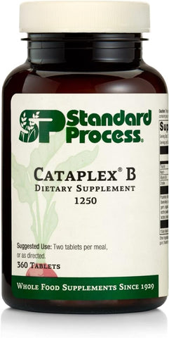 Standard Process Inc. - Standard Process Cataplex B – Fórmula de Alimentos Integrais com Niacina, Vitamina B6, Tiamina e Inositol para Saúde do Coração, Metabolismo e Manutenção do Colesterol – 360 Comprimidos