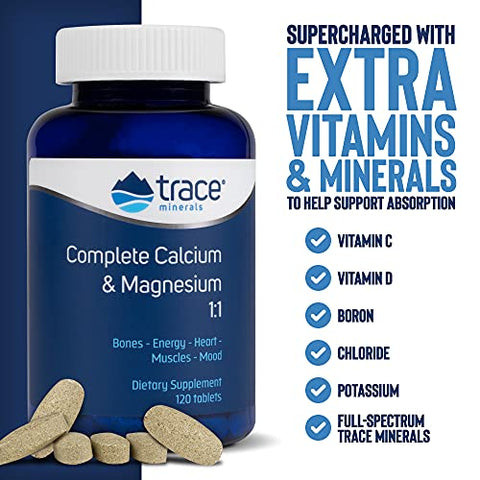 Cálcio Completo  | Benefícios para a Saúde | 1000mg de Cálcio por Porção - Trace Minerals