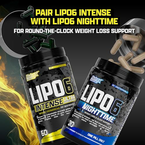 Lipo6 Black Intense Ultra Concentrate Queimador de Gordura Termogênico | Perda de Peso | 60 Cápsulas - Nutrex Research