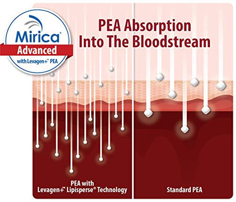 Advanced – Fórmula de Alta Absorção, Palmitoiletanolamida (PEA) Luteolina e Polidatina, Suporte ao Sistema Nervoso, 60ct - Mirica