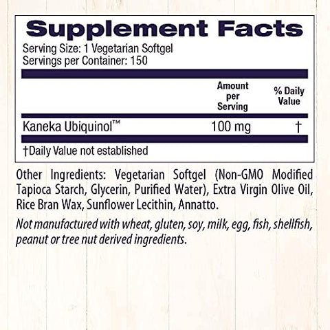 Ubiquinol Vegan Formula 100 mg – Kaneka Ubiquinol para Saúde Cardíaca – Fórmula Vegana - Healthy Origins