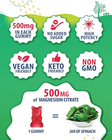 SUNNY SAM - Gomas de Magnésio sem Açúcar para Crianças – Marca: Gummies Magnésio – 60 g