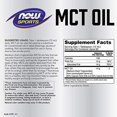 Óleo MCT 100%% NOW Foods, 946 ml – Potencialize sua saúde com o melhor óleo MCT