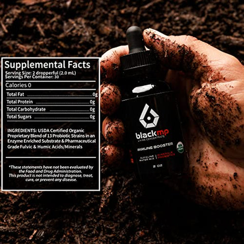 BlackMP Super Immune Booster - Gotas Impulsionadoras Imunológicas – Fulvic de Grau Farmacêutico