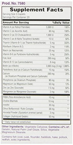 Nature's Bounty - Nature’s Bounty Fórmula para Cabelo, Pele e Unhas, 180 Comprimidos Revestidos (3 Pacotes de 60 Unidades) – Comprimidos para Cabelo, Pele e Unhas da Nature’s Bounty