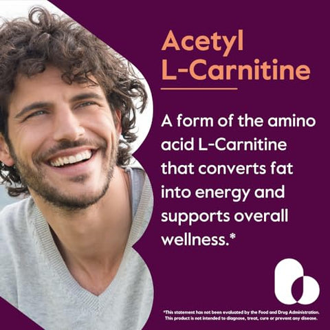 Acetyl L-Carnitine 500mg (240 Cápsulas Vegetarianas) – Sem Estearatos – Vegano – Não Transgênico – Livre de Glúten - BESTVITE