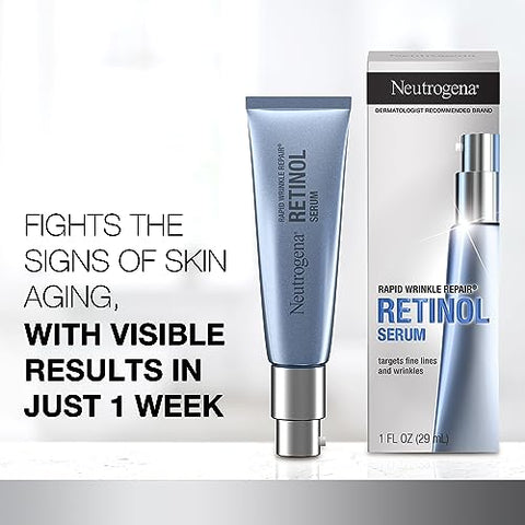 Serum Facial Anti-Rugas com Retinol e Ácido Hialurônico – Redutor de Linhas Finas – 30ml - Neutrogena
