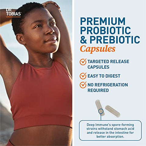 Probióticos Imunidade Profunda – 60 Cápsulas – 30 Bilhões UFC – Saúde Digestiva e Bem-Estar - Dr. Tobias
