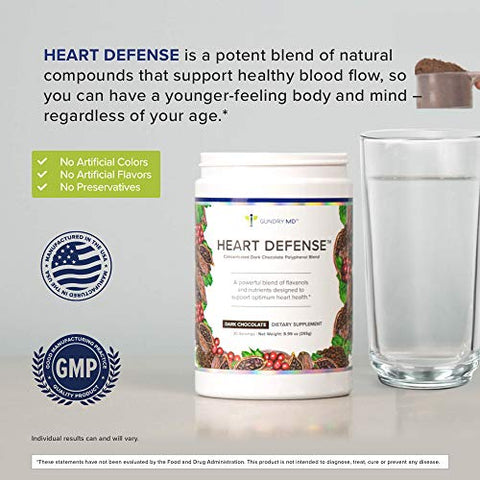 Heart Defense™ – Mistura Concentrada de Polifenóis de Chocolate Amargo, 30 Porções - Gundry MD